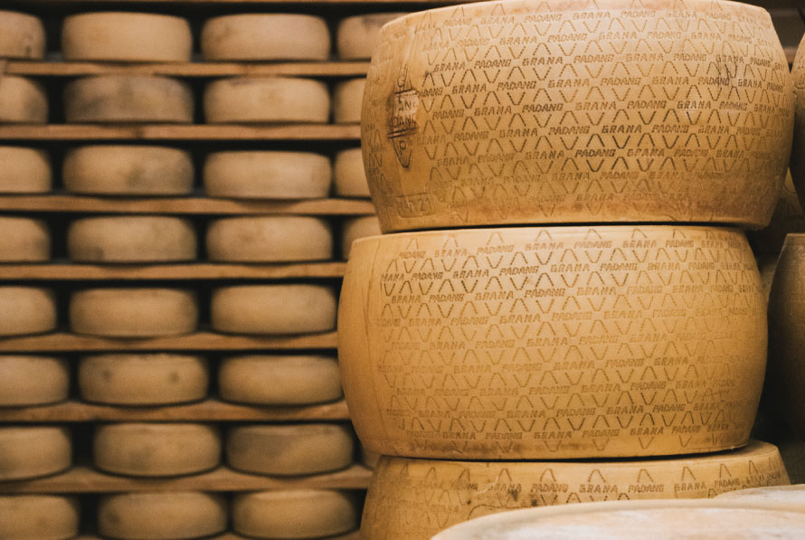 Forme di Grana Padano, Montasio e Trentingrana pronte per la distribuzione